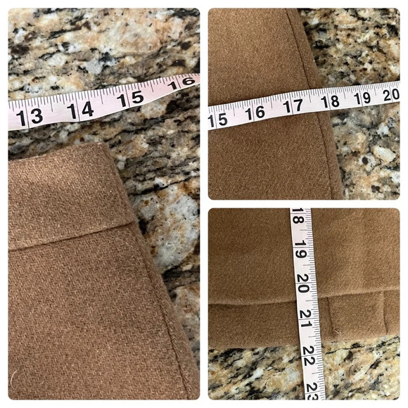 j crew mercantile Tan Wool Pencil Skirt Womens 2 Norm Preppy Capsule Academia - Picture 3 of 10